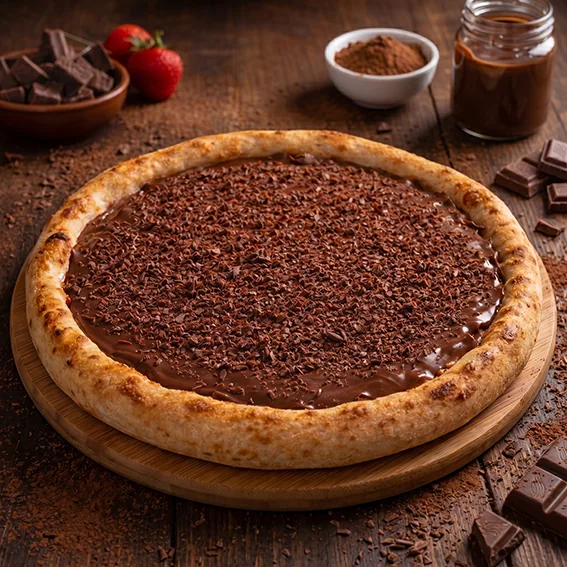 Pizza Chocolate ao leite da Tyccon Pizzaria